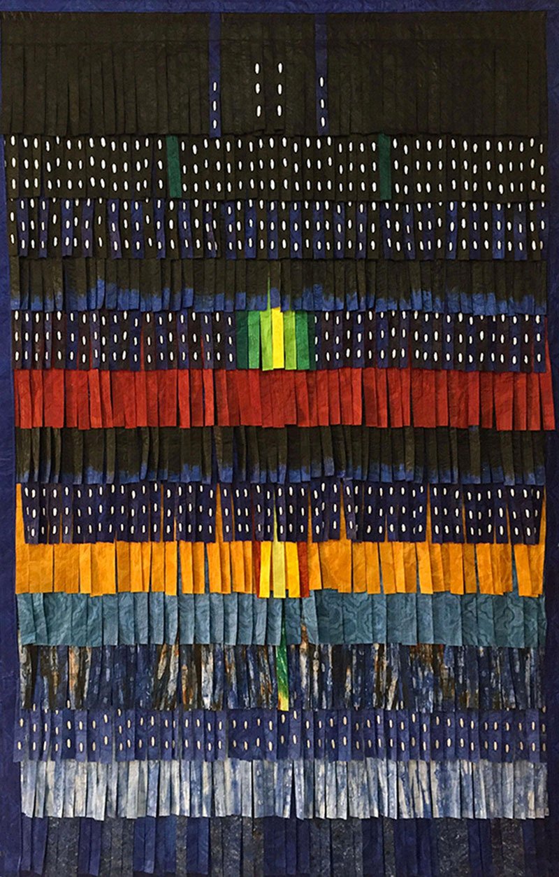 Abdoulaye Konaté, Plumages (blue vert), 2015