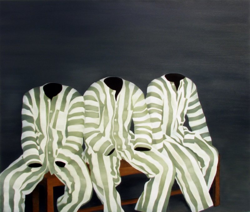 Thai Tuan - black painting n.53 -oil on canvas - 2008