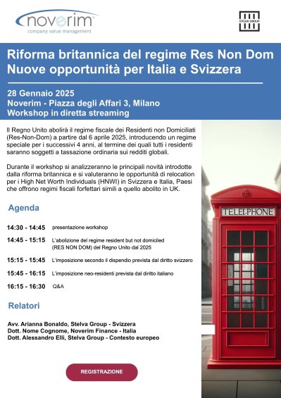 Riforma britannica del regime Res Non Dom. Nuove opportunità per Italia e Svizzera