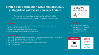 STRATEGIE PER IL SUCCESSO: NAVIGA I MERCATI GLOBALI, PROTEGGI IL TUO PATRIMONIO E PREPARA IL FUTURO